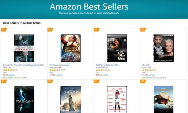 Best selling dramas on Amazon as of 1/16/19 at 4pm EST. Best selling dramas on Amazon as of 1/16/19 at 4pm EST.
