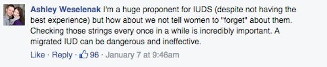 Planned Parenthood, IUD, forget it, strings