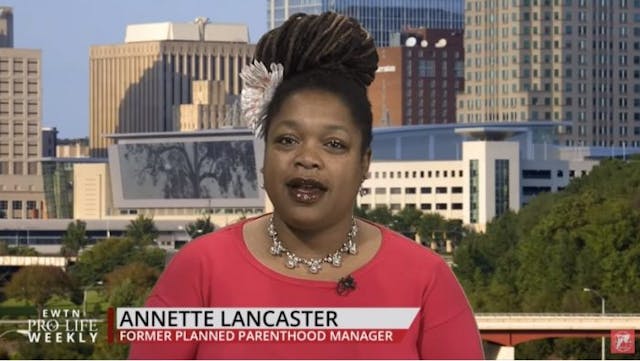 Image: Annette Lancaster former Planned Parenthood manager (Image: EWTN's Pro-life Weekly)