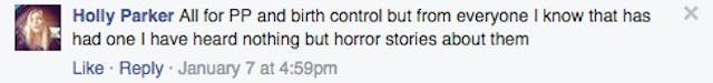 Planned Parenthood, IUD, horror stories, birth control