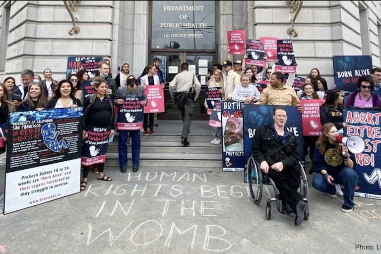 pro-life groups protest ucsf