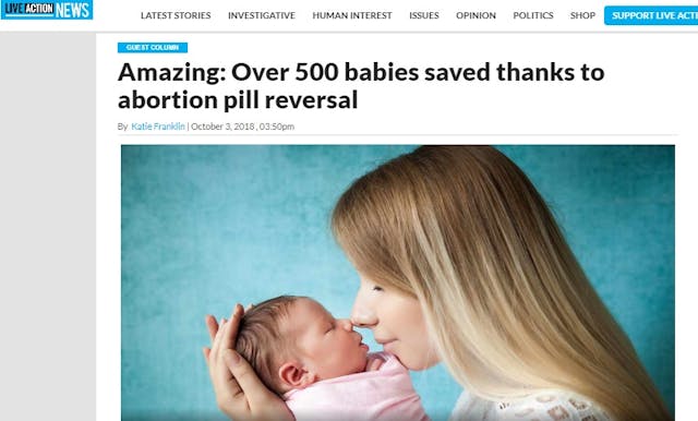 Abortion Pill Reversal Saves Lives (Image: Live Action News) Image: Abortion Pill Reversal Saves Lives (Image: Live Action News)