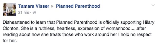 Planned Parenthood, Hillary Clinton, ruthless