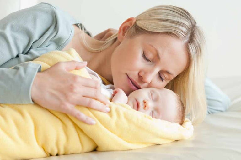 newborn baby mother, maternity home