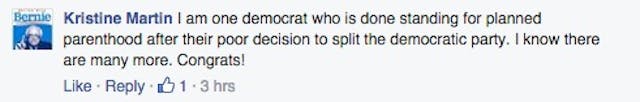 Planned Parenthood, Democrat, Sanders, Clinton