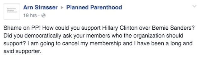 Planned Parenthood, Clinton, cancel membership