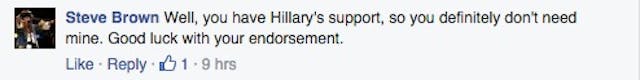 Planned Parenthood, Hillary, lost support