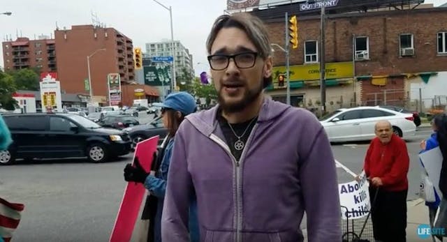 Jordan Hunt assaulted a pro-lifer on September 30th in Canada. pro-life woman assaulted