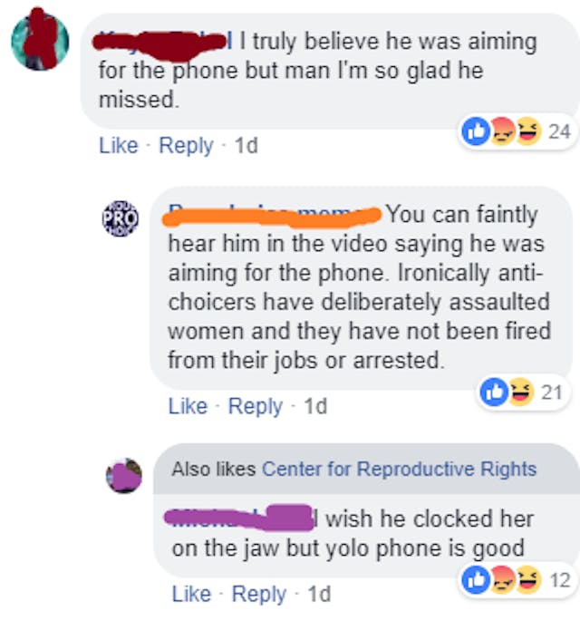 abortion supporters condone violence