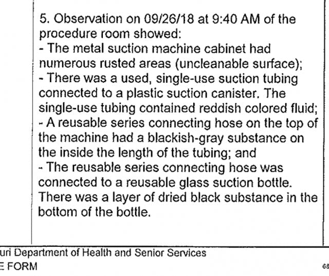 Disgusting: MO Planned Parenthood inspection shows ‘black mold’ in suction machine image