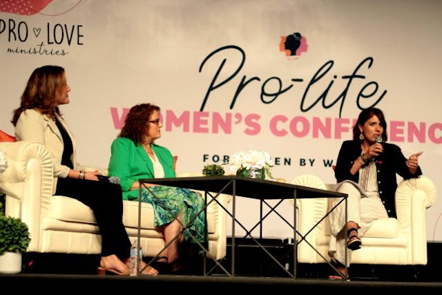 Abortion survivor Melissa Ohden (far right) speaks at Pro-Life Women’s Conference (Photo: Tori Shaw)