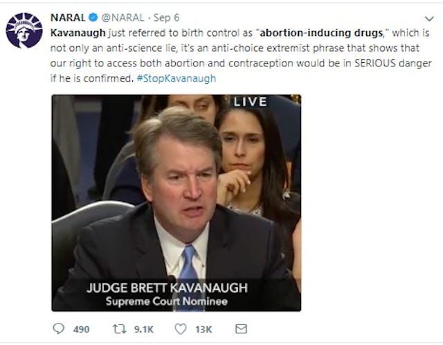 NARAL on Kavanaugh
