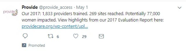 Image: Provide Access promoted Tweet (Image credit: Twitter)