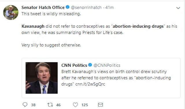 Orrin Hatch on Kavanaugh Image: Orrin Hatch on Kavanaugh