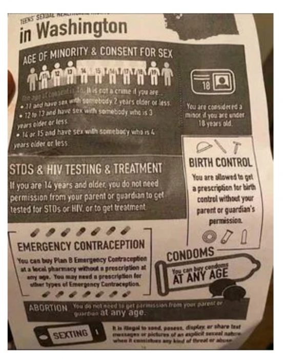 Parents enraged as Planned Parenthood school flyer promotes sex to 11-year-olds image