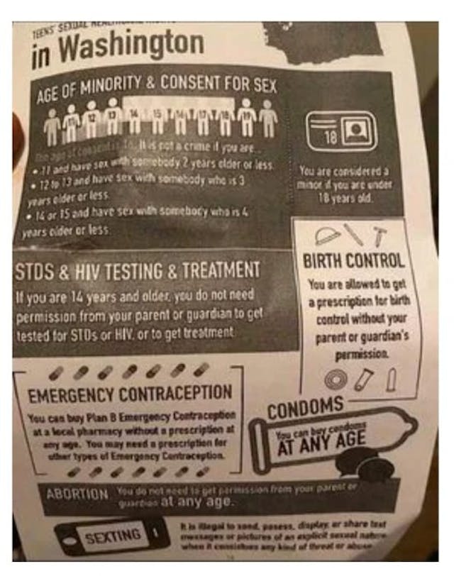 Parents enraged as Planned Parenthood school flyer promotes sex to 11-year-olds image