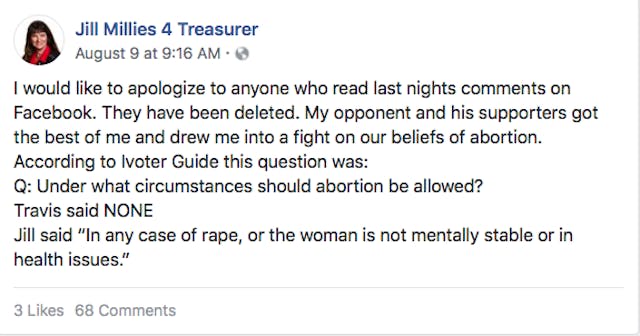 Republican loses primary to pro-life opponent after wishing rape upon his fiancée image