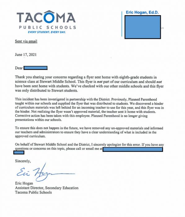 Parents enraged as Planned Parenthood school flyer promotes sex to 11-year-olds image