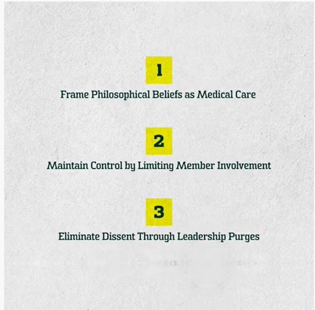 American College of Obstetricians and Gynecologists (ACOG) three-pronged strategy on abortion according to AAPLOG Image: American College of Obstetricians and Gynecologists (ACOG) three-pronged strategy on abortion according to AAPLOG