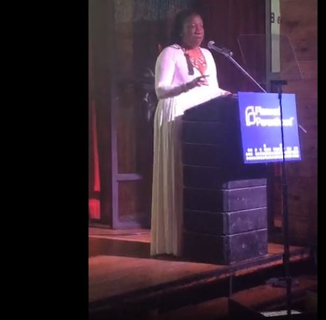 Tarana Burke supports Planned Parenthood (speech Jan 2018) Image: Tarana Burke supports Planned Parenthood (speech Jan 2018)