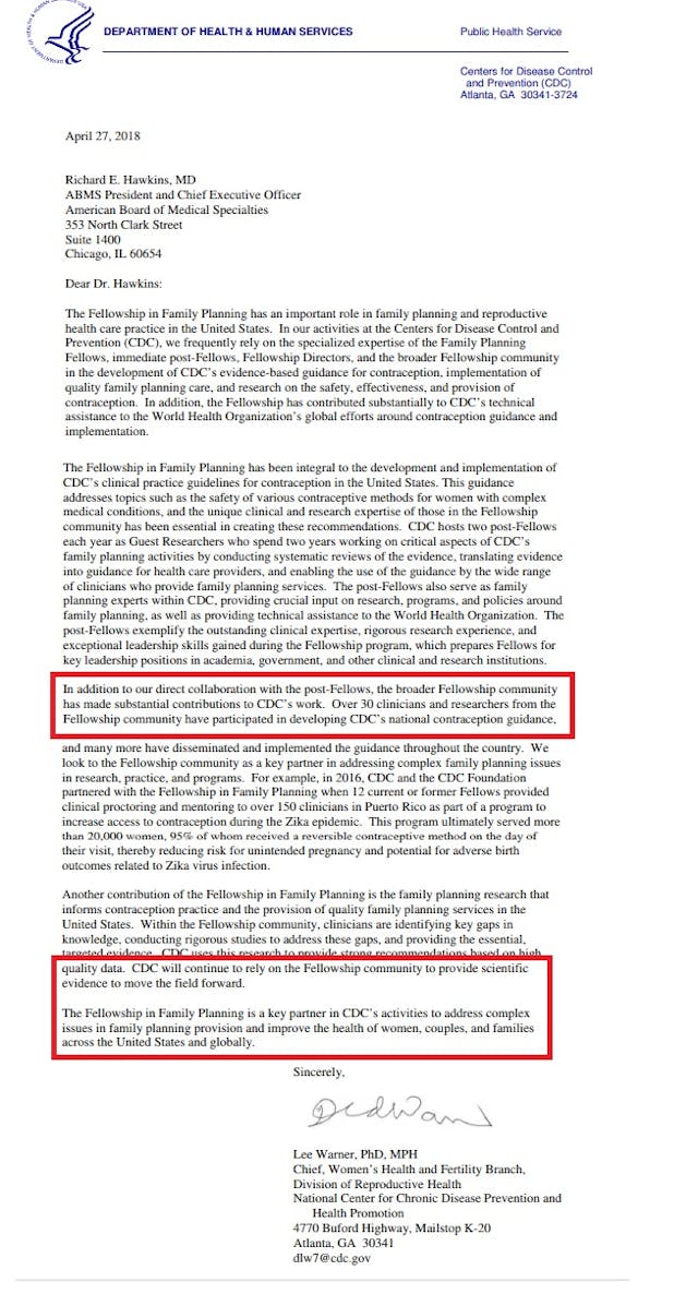 HHS and CDC praise Fellowship on Family Planning abortion providers Image: HHS and CDC praise Fellowship on Family Planning abortion providers