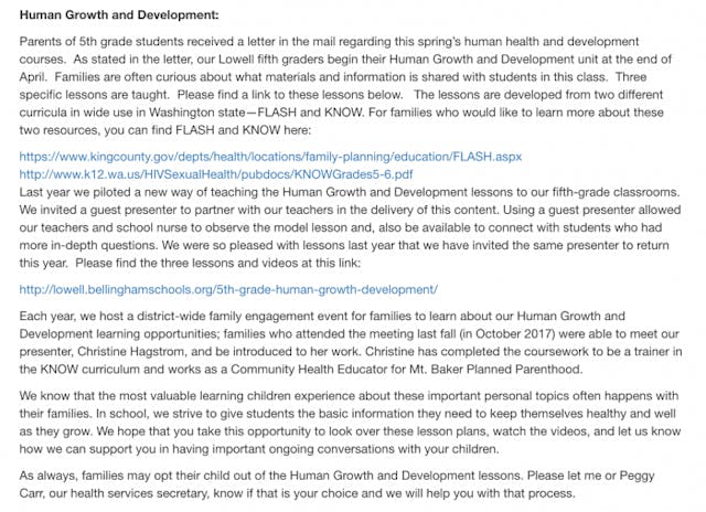 Washington school allows Planned Parenthood ‘educator’ to teach fifth grade sex ed image