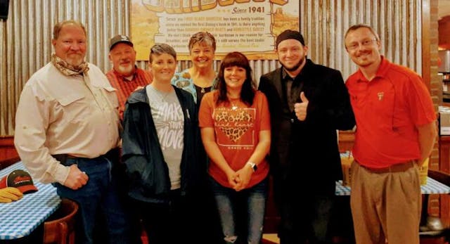 Big Spring Mayor Shannon Thomason, Right To Life of East Texas Director Mark Lee Dickson, and West Texas For Life President Jim Baxa with Levelland City Council member Mary Engledow and Levelland residents Danny Engledow, Amber Morris, and Kati Morris (Photo: Mark Lee Dickson)