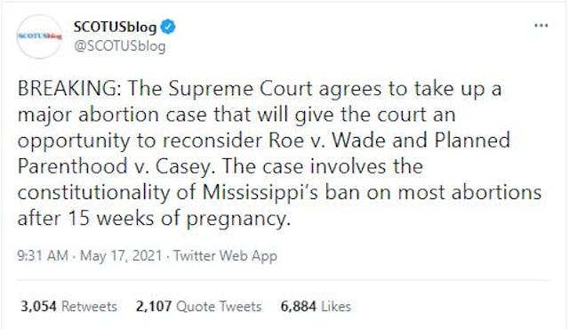 Mississippi’s 15-week abortion ban to be heard by Supreme Court image