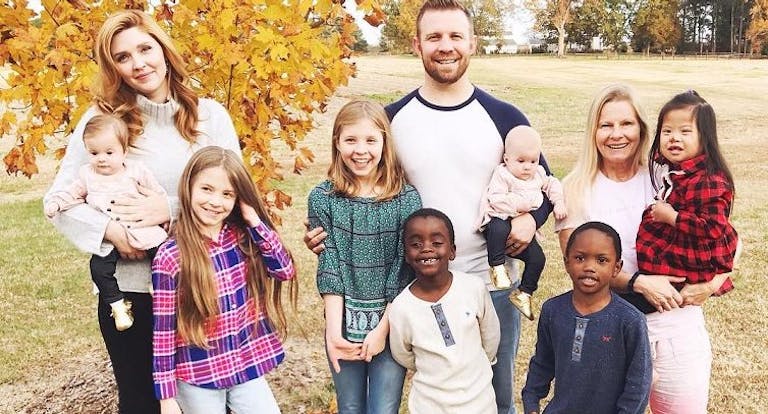 The Braniff family includes seven children, five of whom were adopted.