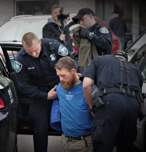 Image: Prolife activist Matt Connolly arrested during Red Rose Rescue
