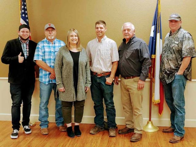 Right To Life of East Texas Director Mark Lee Dickson poses with members of the Abernathy City Council, their new Mayor Ron Johnson, and Joaquin Councilman Mike Cummings (Photo: Mark Lee Dickson)
