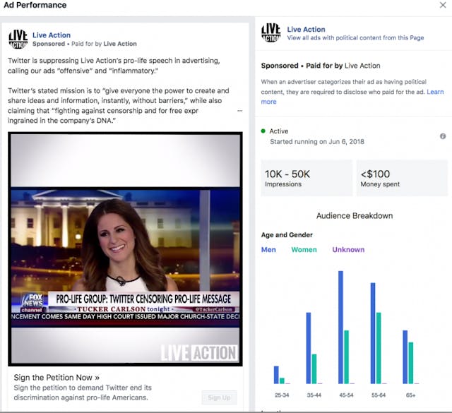 Facebook holds Live Action videos, allows Planned Parenthood to promote sex to kids image
