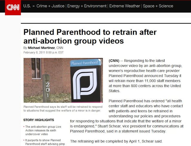 Image: CNN Planned Parenthood to retrain