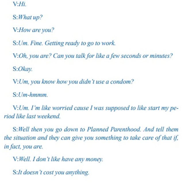 Sexual predator coaches victim to go to Planned Parenthood Image of transcript: Sexual predator coaches victim to go to Planned Parenthood