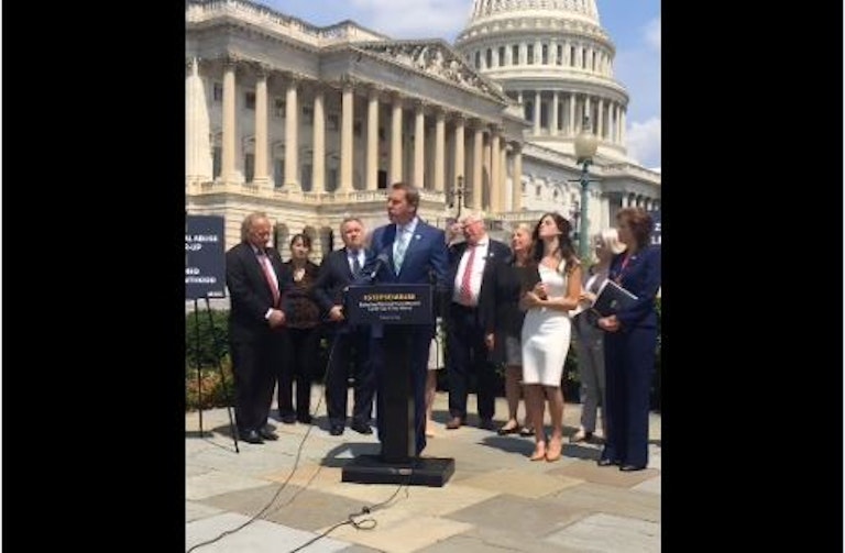 Rep. Mark Walker speaks at a press conference exposing Planned Parenthood’s cover-up of sexual abuse