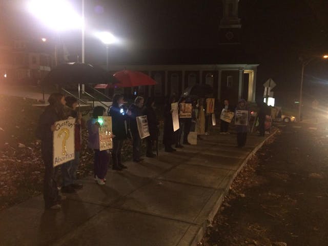 Activists supporting life outside of the NARAL event. Photo courtesy of Peter Wolfgang. Activists supporting life outside of the NARAL event. Photo courtesy of Peter Wolfgang.