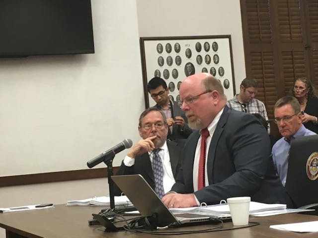 Attorney Barry Arrington (who filed the lawsuit) with ADF attorney Michael Norton. (Photo credit: Jon Hotaling)