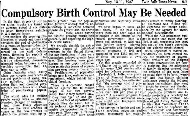 Compulsory Birth Control article Image: Compulsory Birth Control article