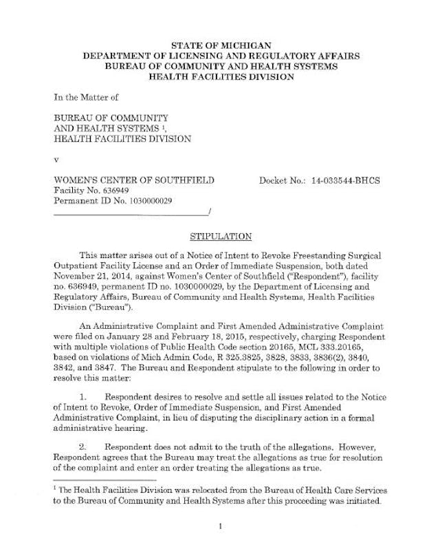 Kalo Southfield abortion clinic reopen