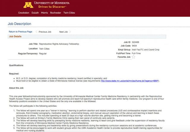 University of Minnesota to hire abortionist to train at Planned Parenthood image