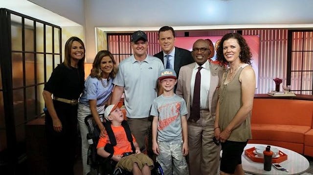 The Aldrich family with the Today Show cast in 2015. The Aldrich family with the Today Show cast in 2015