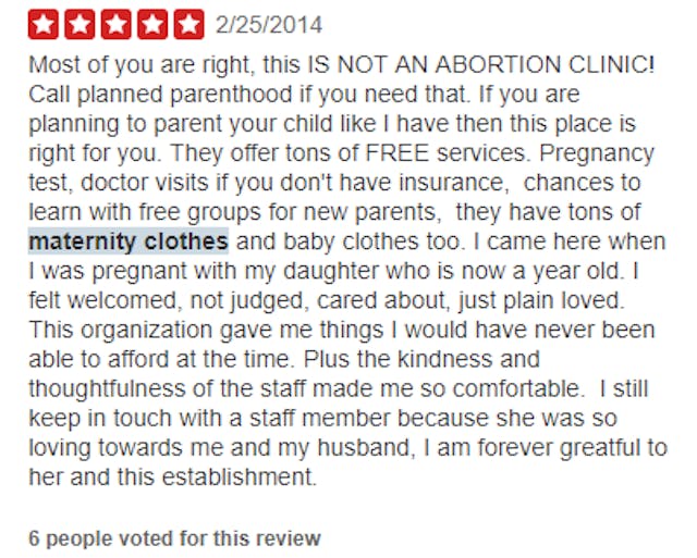 Grateful women leave pregnancy resource centers positive reviews online image