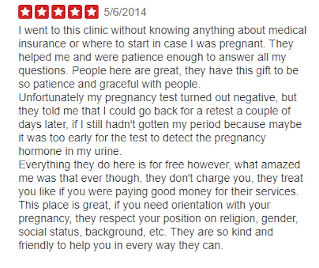 Grateful women leave pregnancy resource centers positive reviews online image