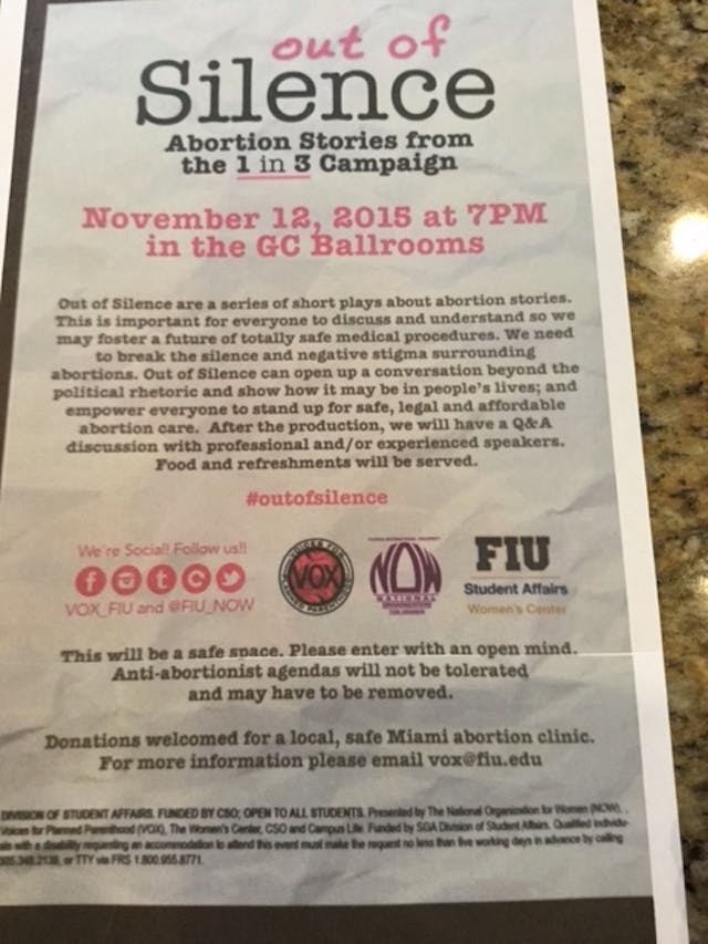 Florida University 1 in 3 Campaign Abortion Stories