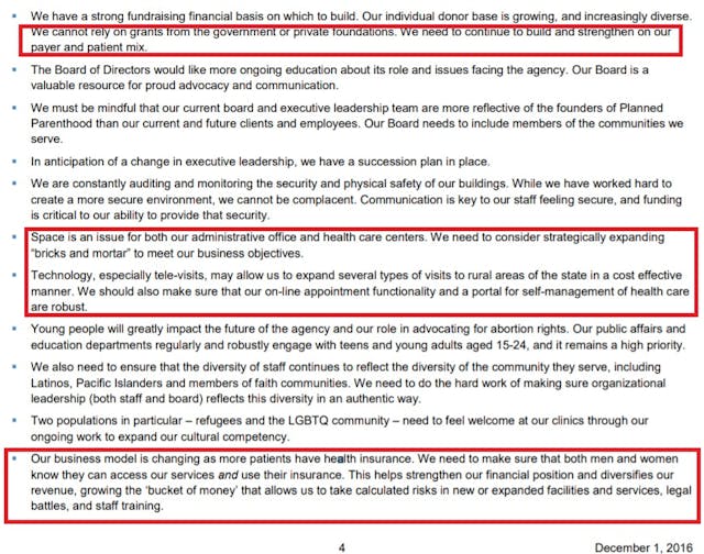 Planned Parenthood Association of Utah Strategic Roadmap refers to patients as a way to grow its ‘bucket of money’ Image: Planned Parenthood Association of Utah Strategic Roadmap refers to Planned Parenthood patients as a bucket of money