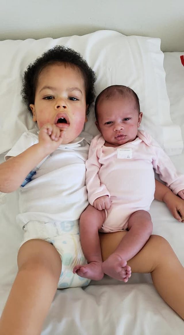 Axel and his baby sister Lexa both have SMA. Via Facebook. spinal muscular atrophy