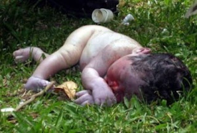 baby thrown away