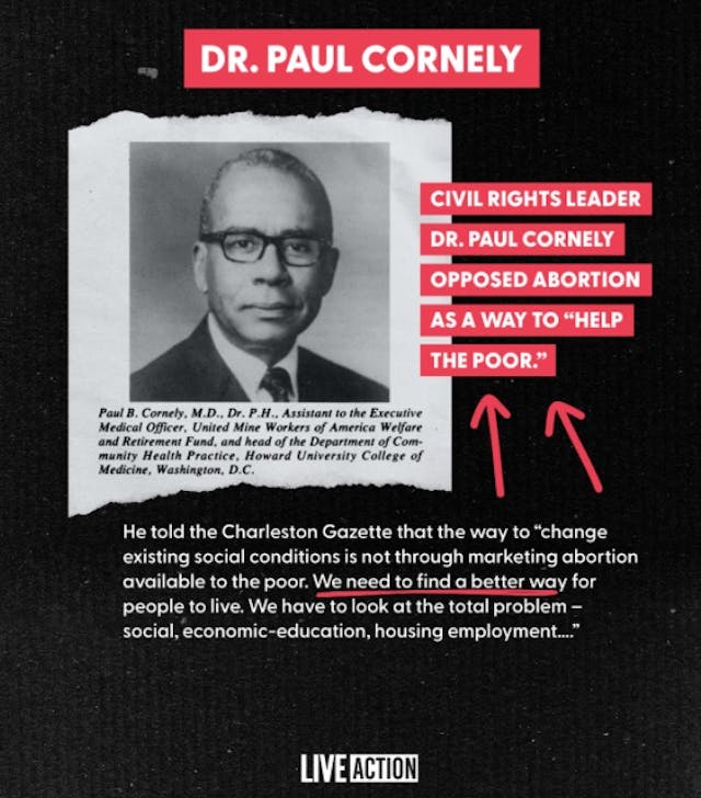 Black leader Paul Cornely opposed abortion as eugenics against the poor Image: Black leader Paul Cornely opposed abortion as eugenics against the poor