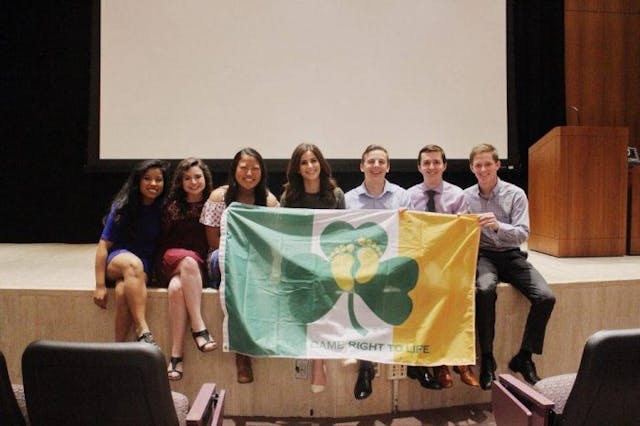 The board for the Notre Dame Right to Life Club with Live Action founder Lila Rose (center). pregnant, parenting, pro-life