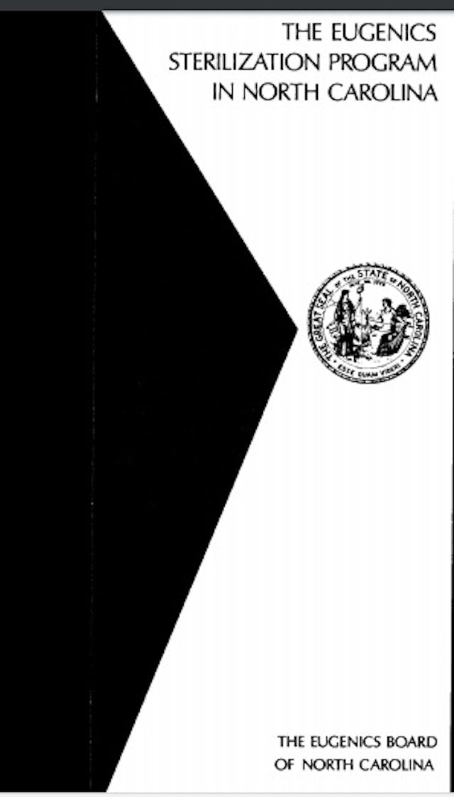 North Carolina Eugenics Program document Planned Parenthood, eugenics